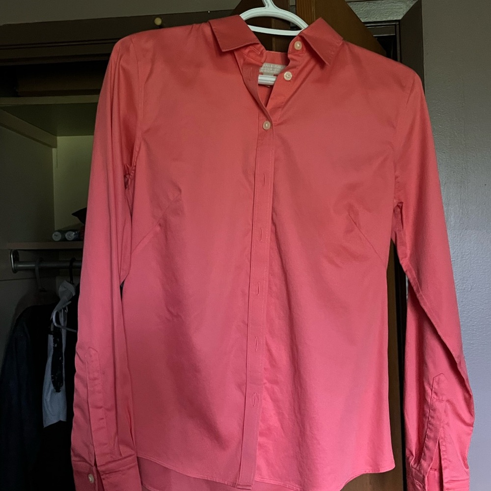 Coral Button-Up Shirt